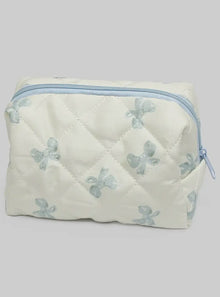  Trend Quilted Bow Makeup Bag In 2 Colors