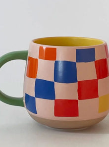  Rainbow Checks Ceramic Mug