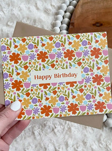  Happy Birthday Floral Card