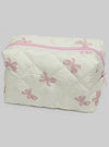 Trend Quilted Bow Makeup Bag In 2 Colors