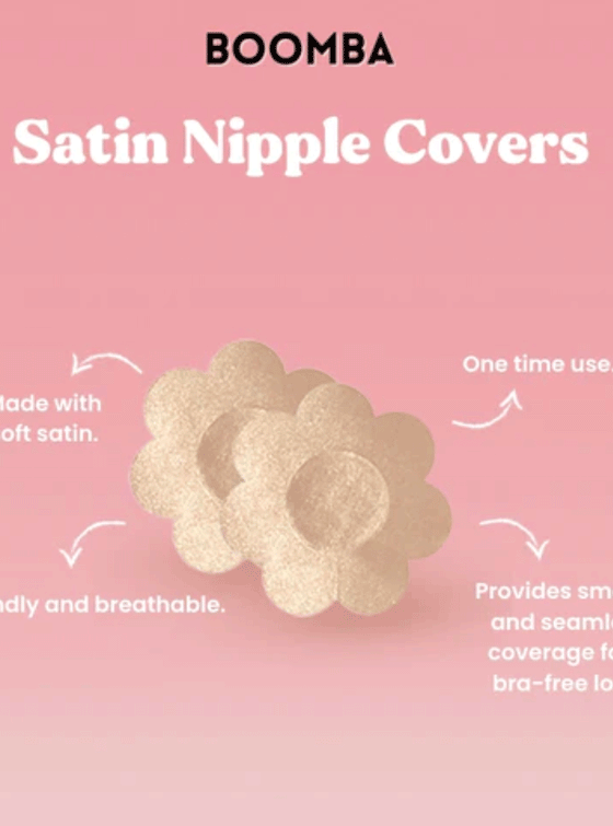 Boomba Satin Flower Nipple Covers