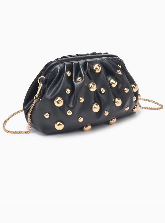 Carey Studded Clutch In 2 Colors