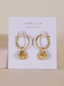  Jaxkelly Seashell Hoop Earrings