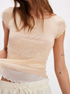 Free People Double Mesh Tee