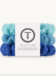  Teleties Terry Cloth Scrunchies Set - 3 Colors