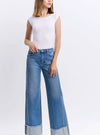 Vervet Olivia High Rise Cuffed Wide Jeans