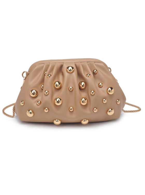 Carey Studded Clutch In 2 Colors