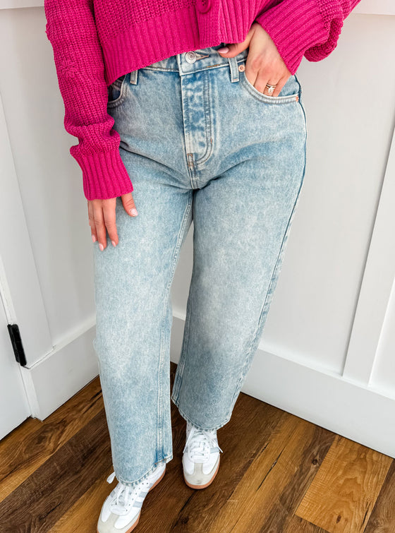 Free People Deep Trance Dropped Boyfriend Jeans