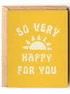 So happy for you - cheerful congratulations card